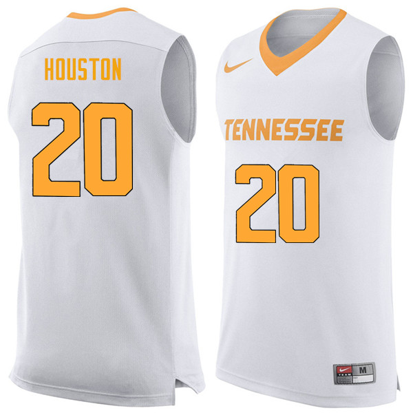 Men #20 Allan Houston Tennessee Volunteers College Basketball Jerseys Sale-White